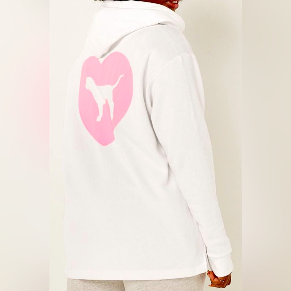 💖Victoria Secret Pink Glitter Heart Sweatshirt Hoodie💖